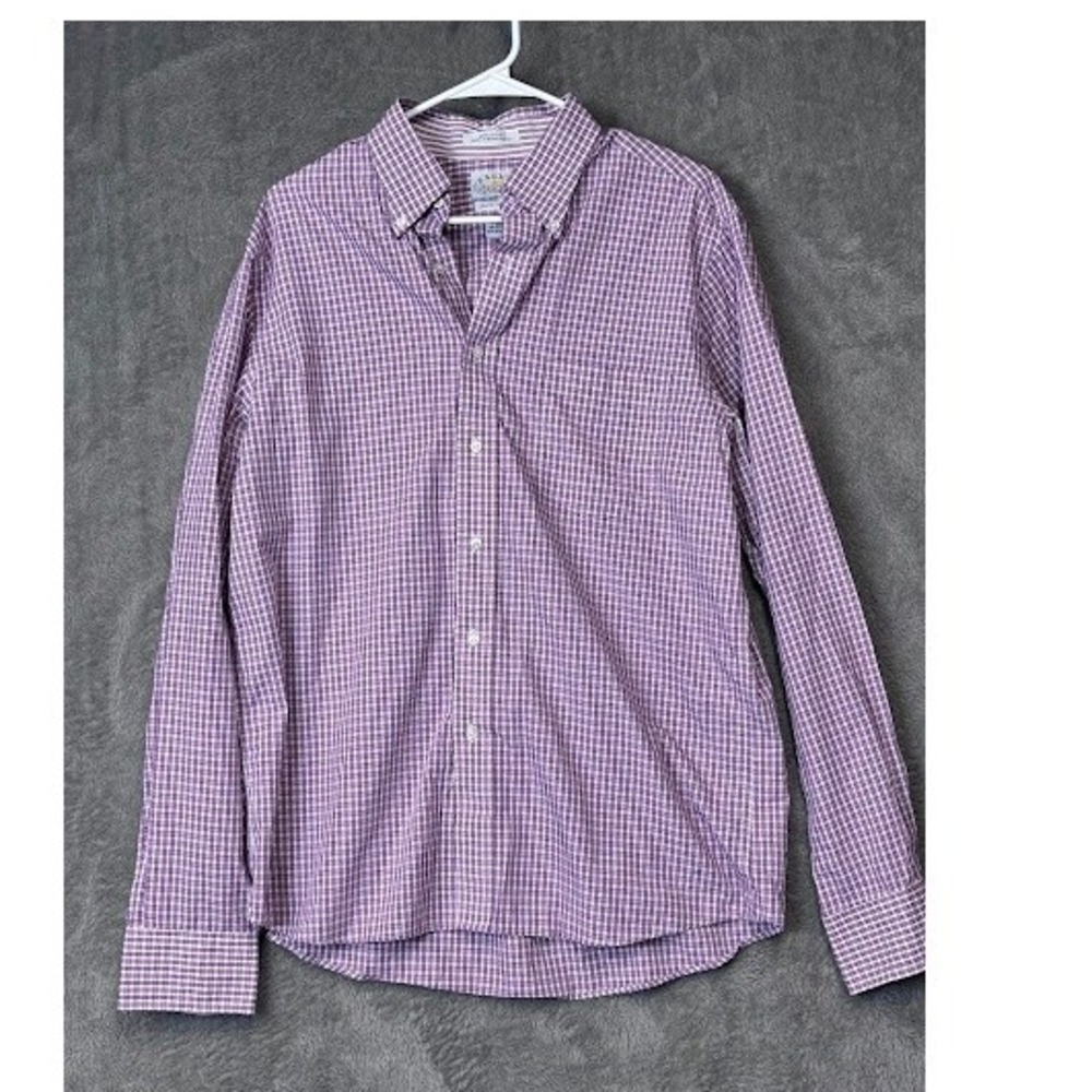 Eagle‎ Shirtmakers Mens Slim Fit Button Down Checkered Shirt 16 1/2 36/37